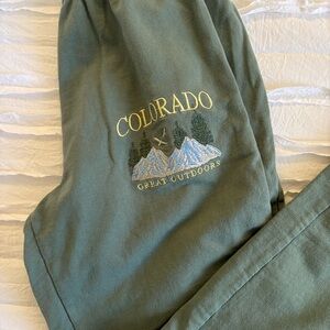 Forever 21 Green Colorado Track Pants